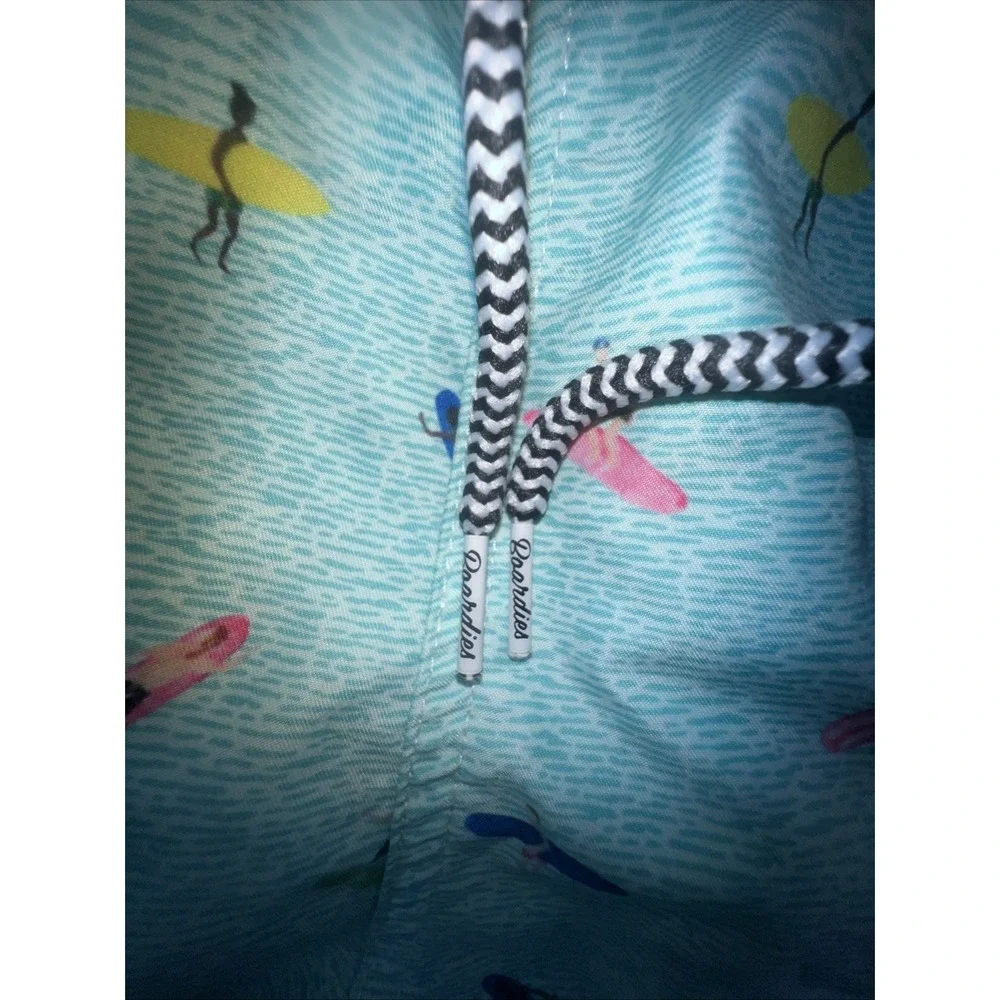 Boardies Green Surfers Print Men's Mesh Lined Swim Trunks Size‎ XL